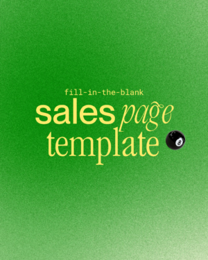 Sales Page Template